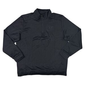 Under Armour Men's UA Armour Fleece Quarter Zip Warm Pullover - Black
